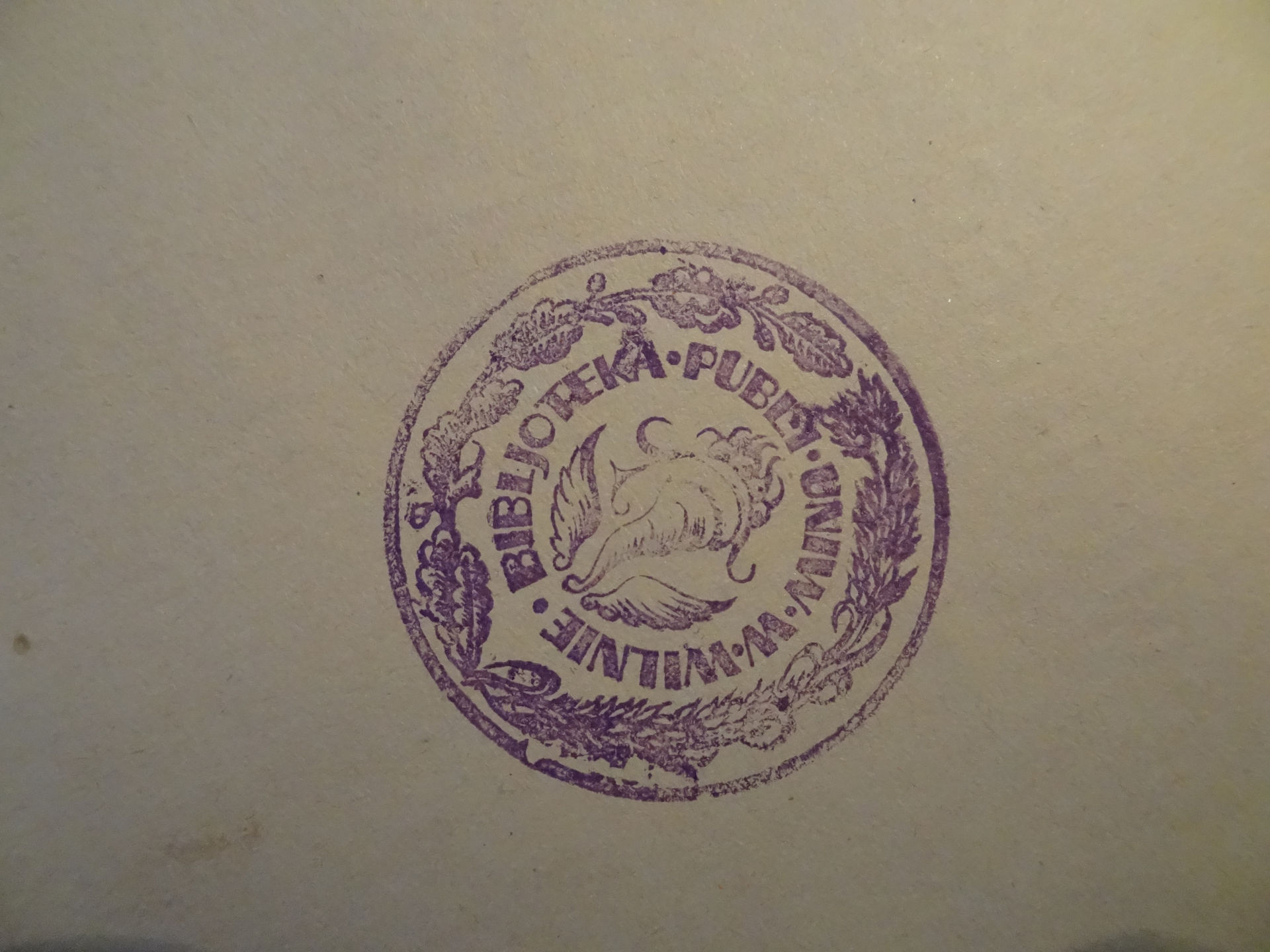 Stamp of the Public Library in Vilnius (about 1938)